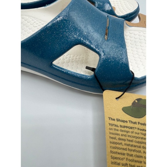 Spenco Fusion Pearl Women's Ink Blue Casual Comfort Slides Sandals Size 6W - Picture 3 of 8